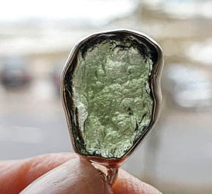 15 mln years Moldavite Silver Pendant "Stone of greatness"