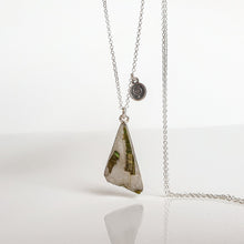 Load image into Gallery viewer, Mountain Crystal and Green Tourmaline Silver Pendant Necklace &quot;Pure Harmony&quot;