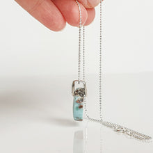 Load image into Gallery viewer, Larimar AA+ from Dominican Republic Silver Pendant with Chain &quot;Blue Serenity&quot;