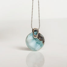 Load image into Gallery viewer, Larimar AA+ from Dominican Republic Silver Pendant with Chain &quot;Blue Serenity&quot;