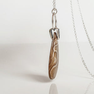 Petrified Wood AAA+ Long Necklace "Balance"