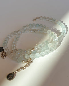 Set of Topaz Necklace and Bracelet for Women "Wind of Change"