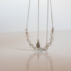 Set of Topaz Necklace and Bracelet for Women "Wind of Change"