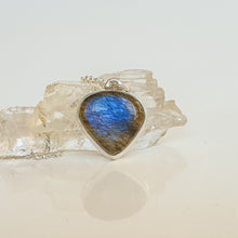 Load image into Gallery viewer, Labradorite AAA+ Grade Silver Pendant with chain &quot;The Guardian&quot;