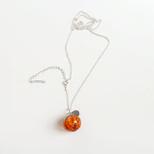 Load image into Gallery viewer, Amber Silver Pendant Necklace for Women &quot;Sun Stories&quot;