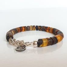 Load image into Gallery viewer, Amber Silver Bracelet for Men &quot;Sun Stories&quot;