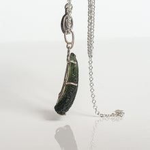 Load image into Gallery viewer, Legendary Moldavite from Czech Silver Pendant &quot;Stone of greatness&quot;