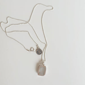 Moonstone from India, AAAA+ grade pendant with chain "Intuition"