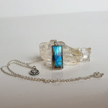Load image into Gallery viewer, Labradorite AAAA Grade Silver Necklace &quot;The Guardian&quot;