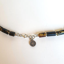 Load image into Gallery viewer, Black Amber Silver Necklace for Men &quot;Sun Stories&quot;