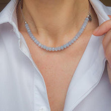 Load image into Gallery viewer, Aquamarine A+ Silver Necklace for Women &quot;Stone of Faith&quot;