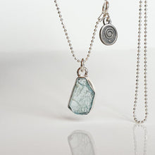 Load image into Gallery viewer, Aquamarine Raw AAA+ Silver Pendant for Women &quot;Stone of Faith&quot;