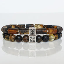 Load image into Gallery viewer, Amber Silver Bracelet 8 mm - Vytis - &quot;Sun Stories&quot;