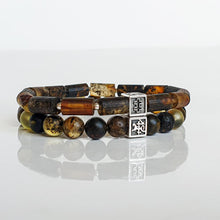 Load image into Gallery viewer, Amber Silver Bracelet 8 mm - Vytis - &quot;Sun Stories&quot;