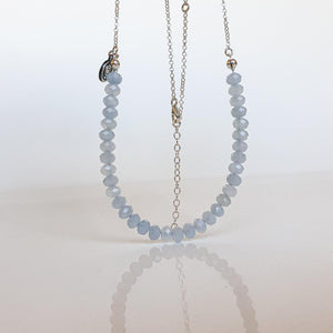 Aquamarine A+ Silver Necklace for Women "Stone of Faith"