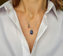 Load image into Gallery viewer, Kyanite AAAA+ from Brasil Silver Pendant with Chain &quot;Elevation&quot;