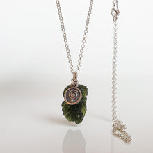 Load image into Gallery viewer, Legendary Moldavite from Czech Silver Pendant &quot;Stone of greatness&quot;