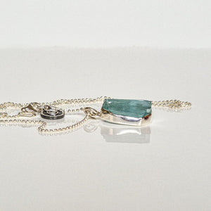 Aquamarine AAA+ Silver Pendant with chain for Women "Stone of Faith"