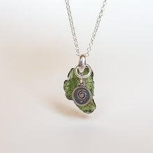 Load image into Gallery viewer, Legendary 15 mln years Moldavite Silver Pendant with chain &quot;Stone of greatness&quot;