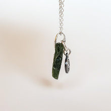 Load image into Gallery viewer, Legendary 15 mln years Moldavite Silver Pendant with chain &quot;Stone of greatness&quot;