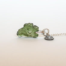 Load image into Gallery viewer, Legendary 15 mln years Moldavite Silver Pendant with chain &quot;Stone of greatness&quot;