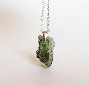 Legendary Moldavite Silver Pendant from Czech republic "Stone Of Greatness"