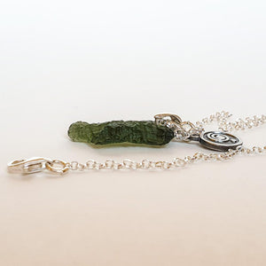 Legendary Moldavite Silver Pendant from Czech republic "Stone Of Greatness"