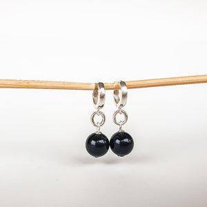 Silver Earrings with Golden Obsidian for Women "Inner Strength"