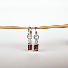 Load image into Gallery viewer, Elegant Silver Earrings with High Grade Red Garnet &quot;Vitality&quot;