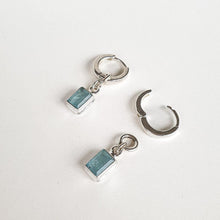 Load image into Gallery viewer, Elegant Silver Earrings &quot;Stone of Faith&quot; with High Grade Blue Aquamarine