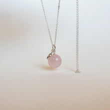 Load image into Gallery viewer, Pink Quartz from Madagascar Silver Pendant &quot;Tenderness&quot;