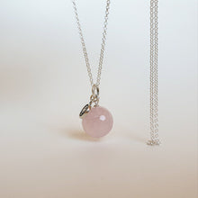 Load image into Gallery viewer, Pink Quartz from Madagascar Silver Pendant &quot;Tenderness&quot;