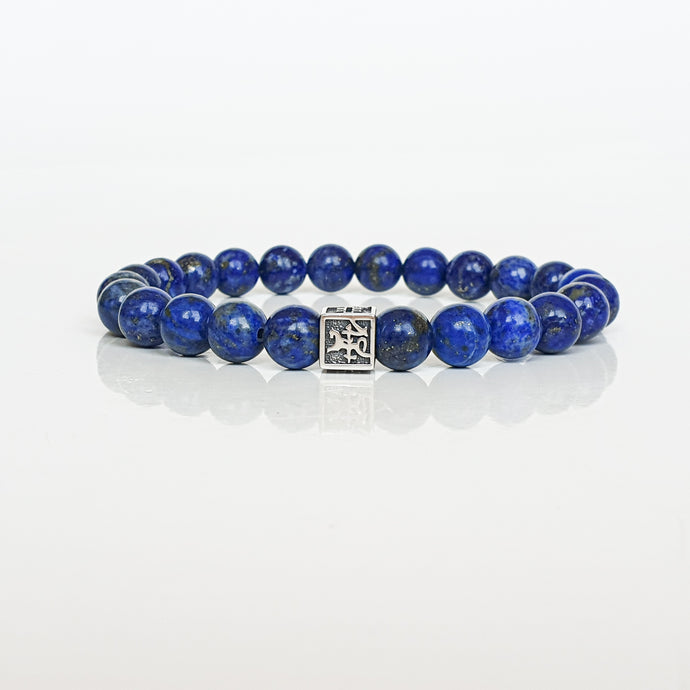 Lazurite Silver Bracelet for Men - Vytis - 