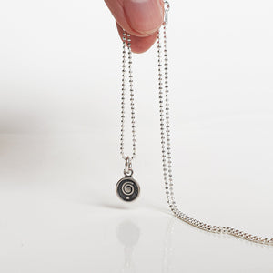 Medallion with chain "The Spiral Can Take You Anywhere", silver 925