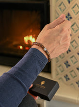 Load image into Gallery viewer, Black Baltic Amber Silver 925 Bracelet - Vytis - &quot;Sun Stories&quot;