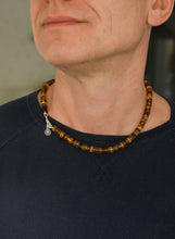 Load image into Gallery viewer, Baltic Amber Silver 925 Necklace for Men &quot;Sun Stories&quot;