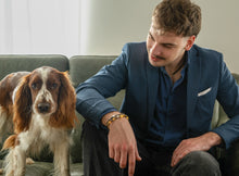 Load image into Gallery viewer, Baltijos gintaro nepoliruotų kubelių sidabro 925 apyrankė Vytis - &quot;Saulės istorijos&quot;