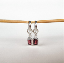 Load image into Gallery viewer, Elegant Silver Earrings with High Grade Red Garnet &quot;Vitality&quot;