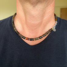 Load image into Gallery viewer, Necklace with beads worn by a person against a neutral background