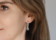 Load image into Gallery viewer, Elegant Silver Earrings &quot;Stone of Faith&quot; with High Grade Blue Aquamarine