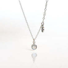 Load image into Gallery viewer, Delicate Moonstone AAA grade Round Silver 925 Pendant with Chain &quot;Intuition&quot;