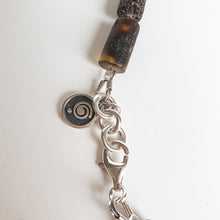 Load image into Gallery viewer, Black Raw Baltic Amber Silver 925 Necklace for Men &quot;Sun Stories&quot;