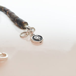 Black Raw Baltic Amber Silver 925 Necklace for Men "Sun Stories"