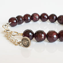 Load image into Gallery viewer, Red Garnet Silver Bracelet for Women &quot;Vitality&quot;