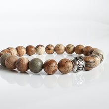 Load image into Gallery viewer, Picture Jasper Silver Bracelet for Women &quot;Charged&quot;