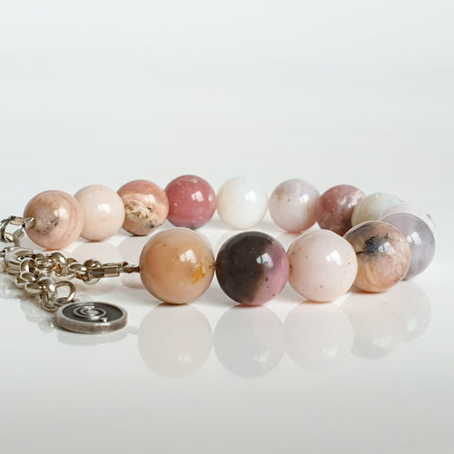 Pink Opal Silver Bracelet for Women 