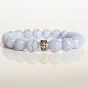 Chalcedony AA Silver Bracelet for Women "The Calm"