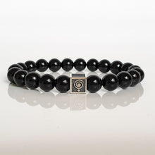 Load image into Gallery viewer, Black Tourmaline Silver Bracelet for Men &quot;Harmony&quot;