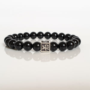 Black Tourmaline Bracelet for Men's - Beads Jewelry Fashion 2023