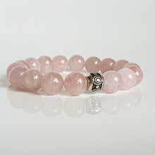 Load image into Gallery viewer, Madagascar Pink Quartz Silver Bracelet for Women &quot;Tenderness&quot;